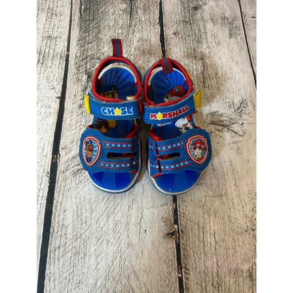 PAW PATROL Boy’s Lighted Open Toe Sandals / Size: 7 - Picture 2 of 12